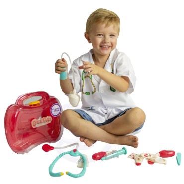 WOOPIE Little Doctor rinkinys Daktaras lagamine + priedai.