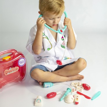WOOPIE Little Doctor rinkinys Daktaras lagamine + priedai.