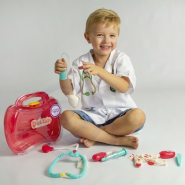 WOOPIE Little Doctor rinkinys Daktaras lagamine + priedai.