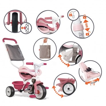 SMOBY Be Move Comfort triratis rožinė