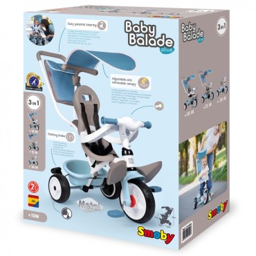 SMOBY triratukas Baby Balade plus Blue