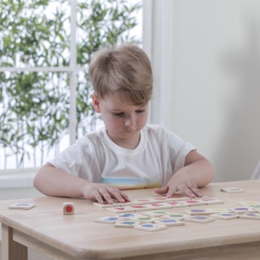 VIGA Mokomasis žaidimas Medinė dėlionė Rūšiuoti spalvas ir formas 38 vnt. Montessori
