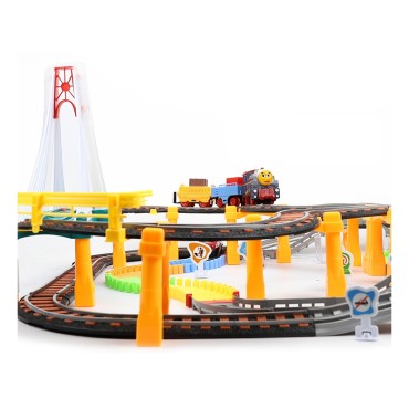 WOOPIE Electric Train 2in1 Race Track Train Viaduct Auto XXL 192 vnt.