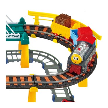 WOOPIE Electric Train 2in1 Race Track Train Viaduct Auto XXL 192 vnt.