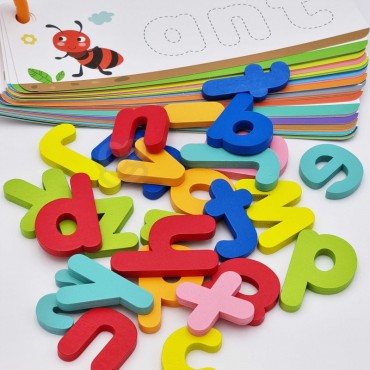 TOOKY TOY Montessori abėcėlės galvosūkis Raidžių mokymasis Žodžiai Gyvūnai 57 vnt.