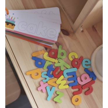 TOOKY TOY Montessori abėcėlės galvosūkis Raidžių mokymasis Žodžiai Gyvūnai 57 vnt.