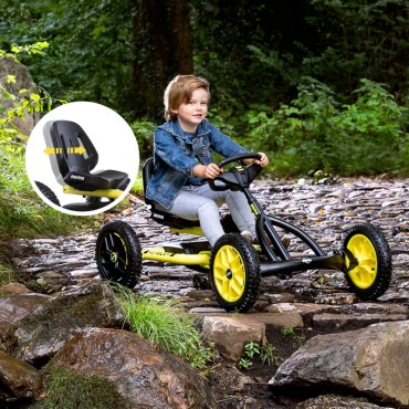 BERG Pedal Go Kart Buddy Cross Yellow nuo 3 iki 8 metų iki 50 kg NAUJAS MODELIS