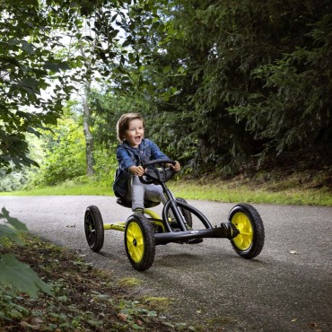 BERG Pedal Go Kart Buddy Cross Yellow nuo 3 iki 8 metų iki 50 kg NAUJAS MODELIS