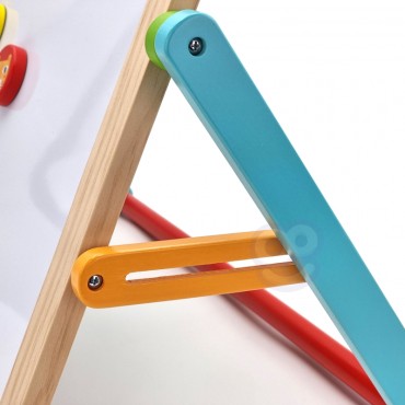 TOOKY TOY Mokomoji lenta 2in1 Magnetinė kreida vaikams Magnetai Kempinėlė 6 vnt.