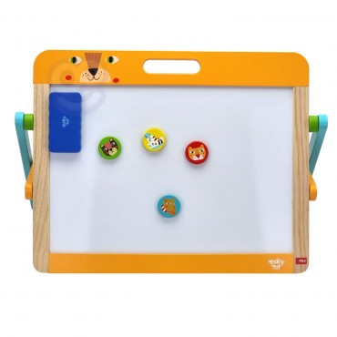 TOOKY TOY Mokomoji lenta 2in1 Magnetinė kreida vaikams Magnetai Kempinėlė 6 vnt.