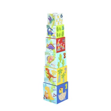 TOOKY TOY lavinamoji dėlionė iš medinių kaladėlių + 6 žaidimo figūrėlės 12 vnt.