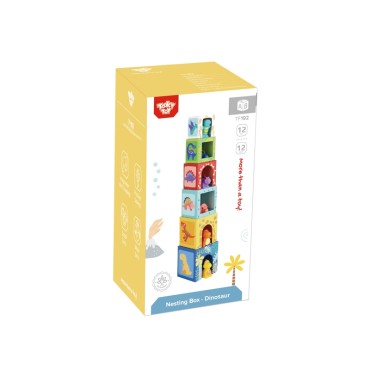TOOKY TOY lavinamoji dėlionė iš medinių kaladėlių + 6 žaidimo figūrėlės 12 vnt.