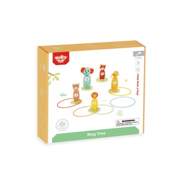 TOOKY TOY Medinis arkadinis žaidimas Metimas į taikinius gyvūnus 15 vnt.