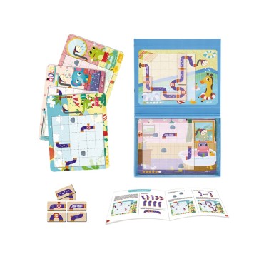 TOOKY TOY Loginis žaidimas Magnetinė dėlionė vaikams 40 vnt.