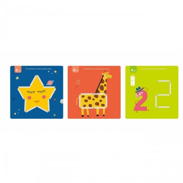 TOOKY TOY Medinė dėlionė Montessori Loginiai žaidimai Galvosūkiai Magnetiniai degtukai vaikams 58 vnt.
