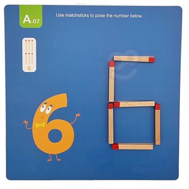 TOOKY TOY Medinė dėlionė Montessori Loginiai žaidimai Galvosūkiai Magnetiniai degtukai vaikams 58 vnt.
