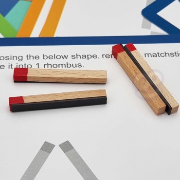TOOKY TOY Medinė dėlionė Montessori Loginiai žaidimai Galvosūkiai Magnetiniai degtukai vaikams 58 vnt.