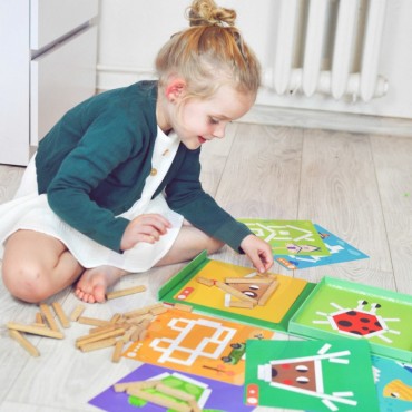 TOOKY TOY Dėlionė Loginiai žaidimai Galvosūkiai Magnetiniai blokeliai vaikams 49 vnt.