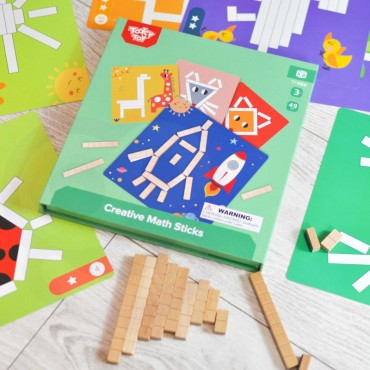 TOOKY TOY Dėlionė Loginiai žaidimai Galvosūkiai Magnetiniai blokeliai vaikams 49 vnt.