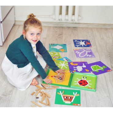 TOOKY TOY Dėlionė Loginiai žaidimai Galvosūkiai Magnetiniai blokeliai vaikams 49 vnt.