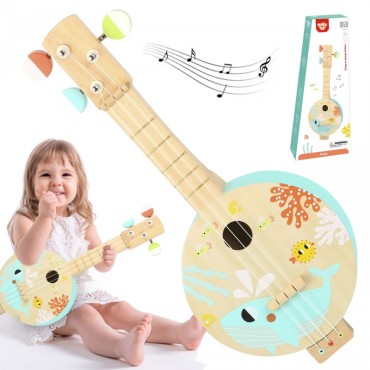 TOOKY TOY Medinis bandžo mokymosi žaidimas vaikams jūros tema