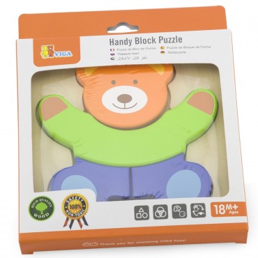 VIGA Baby pirmoji medinė dėlionė Meškiukas