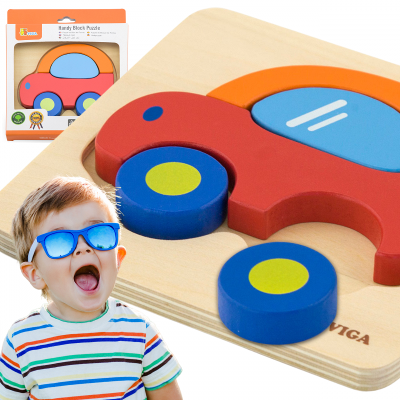 VIGA Baby pirmasis medinis galvosūkis Automobilis