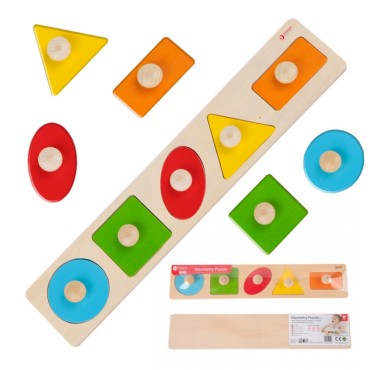 CLASSIC WORLD MONTESSORI dėlionė vaikams Mokantis formas, figūras, spalvas, 7 vnt.