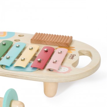 CLASSIC WORLD Muzikos instrumentų rinkinys vaikams cimbolai Būgnas Barškutis 5 vnt.