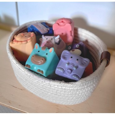 WOOPIE BABY Sensory Blocks Squeeze Puzzle Sound Animals 12 vnt.