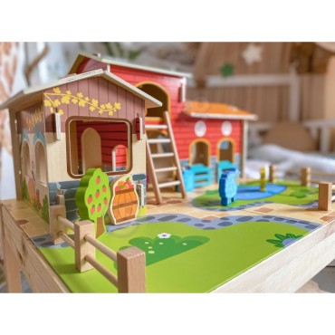 WOOPIE GREEN Mega Farm Animal Figūrėlės Arklidė, vištidė 18 vnt.