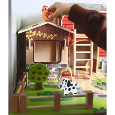 WOOPIE GREEN Mega Farm Animal Figūrėlės Arklidė, vištidė 18 vnt.