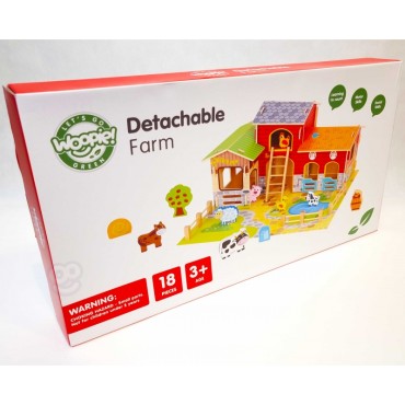 WOOPIE GREEN Mega Farm Animal Figūrėlės Arklidė, vištidė 18 vnt.