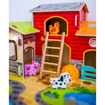 WOOPIE GREEN Mega Farm Animal Figūrėlės Arklidė, vištidė 18 vnt.