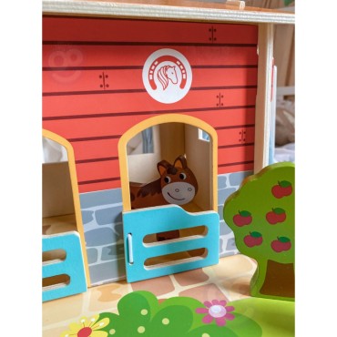 WOOPIE GREEN Mega Farm Animal Figūrėlės Arklidė, vištidė 18 vnt.