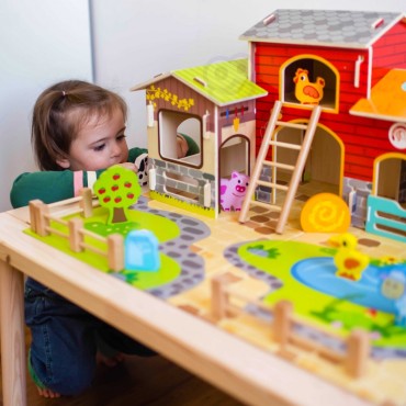 WOOPIE GREEN Mega Farm Animal Figūrėlės Arklidė, vištidė 18 vnt.
