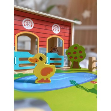WOOPIE GREEN Mega Farm Animal Figūrėlės Arklidė, vištidė 18 vnt.