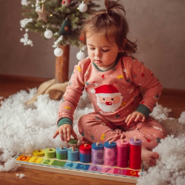 WOOPIE GREEN Galvosūkių mokymasis Skaičiavimas ir spalvos Montessori 56 vnt.