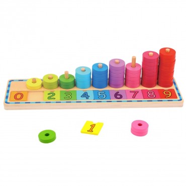 WOOPIE GREEN Galvosūkių mokymasis Skaičiavimas ir spalvos Montessori 56 vnt.