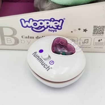WOOPIE BABY Interaktyvus pliušinis žaislas kūdikiams Šviesos garso šuo miegmaišis