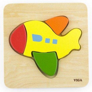 VIGA Baby pirmoji medinė dėlionė, Lėktuvas