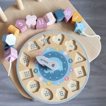 VIGA PolarB Shape Sorter Clock Montessori sriegimo
