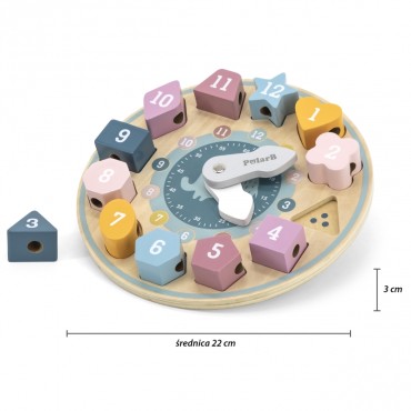 VIGA PolarB Shape Sorter Clock Montessori sriegimo