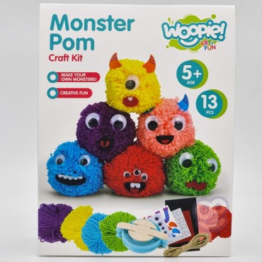 WOOPIE ART&FUN kūrybinis rinkinys Make a Monster Monster Pom