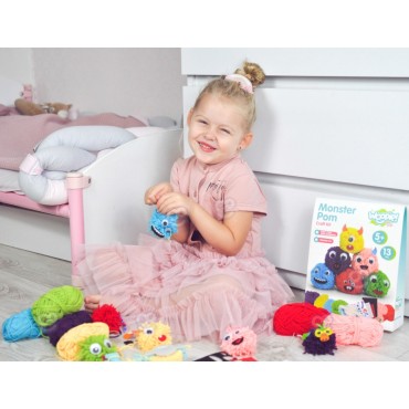 WOOPIE ART&FUN kūrybinis rinkinys Make a Monster Monster Pom