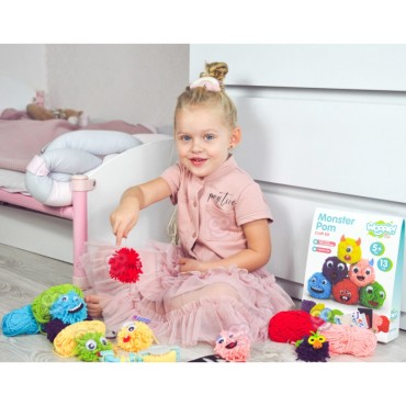 WOOPIE ART&FUN kūrybinis rinkinys Make a Monster Monster Pom