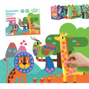 WOOPIE ART&FUN lipdukų rinkinys, atitinkantis formas ir spalvas Gyvūnai Iškarpų albumas 504 vnt.