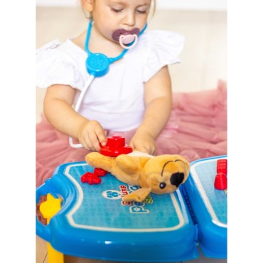 WOOPIE Little Veterinar's Set Doctor's Office Lagaminas Šuo 18 vnt.