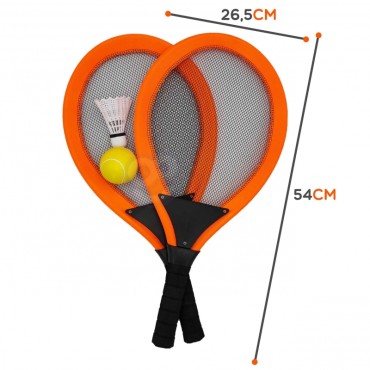 WOOPIE didelių badmintono teniso rakečių vaikams rinkinys + Shuttle Ball