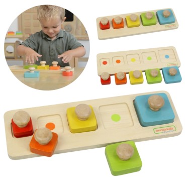 MASTERKIDZ dėlionės, mokančios Montessori dydžių ir spalvų